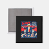 Lustiger Trump Frohes 4. Juli  Magnet (Vorderseite/Rückseite)