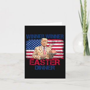 Lustiger Trump Gewinner Gewinner Ostern Abendessen Karte