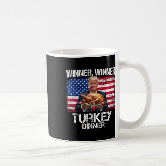 Lustiger Trump Gewinner Gewinner Truthahn Abendess Kaffeetasse (Rechts)