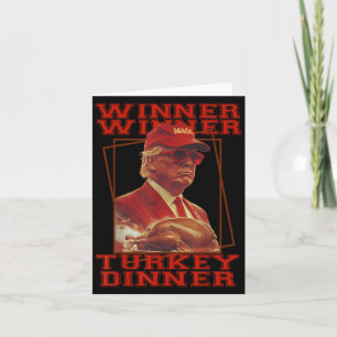 Lustiger Trump Gewinner Gewinner Truthahn Abendess Karte