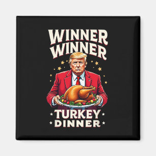 Lustiger Trump Gewinner Gewinner Truthahn Abendess Magnet