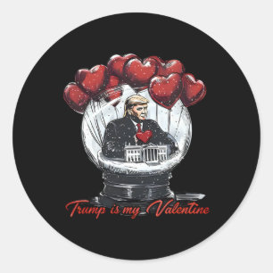 Lustiger Trump ist mein Valentinstag hässliche Pul Runder Aufkleber