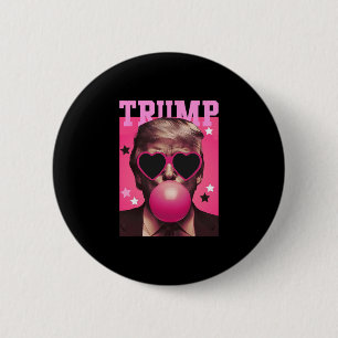 Lustiger Trump Kaugummi Pink Mit Brillenh Herz Button