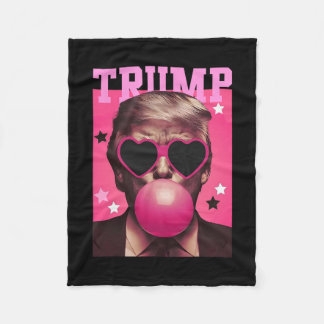 Lustiger Trump Kaugummi Pink Mit Brillenh Herz Fleecedecke