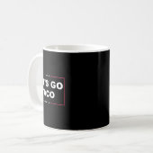 Lustiger Trump kneift immer Meme Let's Go Taco Kaffeetasse (Vorderseite Links)