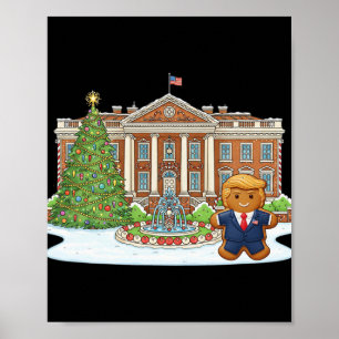 Lustiger Trump Lebkuchen Präsident Weihnachten Fei Poster