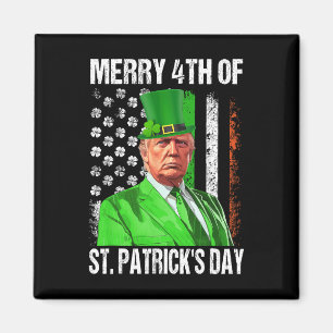 Lustiger Trump Leprechaun Hut Fröhlicher 4. St. Pa Magnet