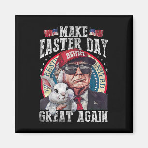 Lustiger Trump Mach Ostern wieder groß Bunny Jagd Magnet