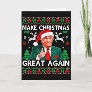 Lustiger Trump Make Christmas Great Again hässlich Karte