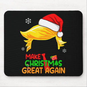Lustiger Trump Make Christmas Great Again Santa Hu Mousepad