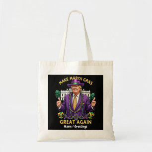 Lustiger Trump "Make Mardi Gras Great Again" Tragetasche