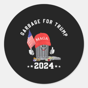 Lustiger Trump Mega Garge Kann Cartoon Charakter A Runder Aufkleber