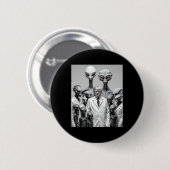 Lustiger Trump mit Aliens Verschwörung Außerirdisc Button (Vorne & Hinten)