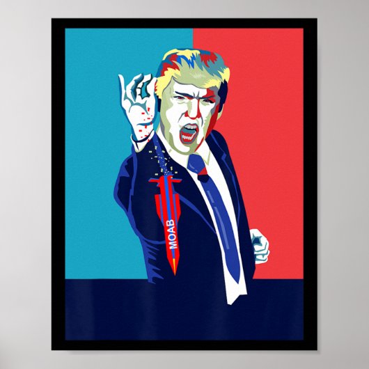 Lustiger Trump Moab Poster (Vorne)