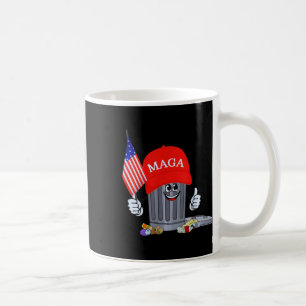 Lustiger Trump-Mülleimer-Cartoon-Charakter Amerika Kaffeetasse