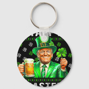 Lustiger Trump Ostern verwirrt St Patricks Day Män Schlüsselanhänger