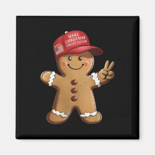Lustiger Trump Pfefferkuchenmann macht Weihnachten Magnet