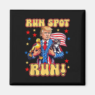 Lustiger Trump Run Harris Spot Run Hund Dete Wahl Magnet