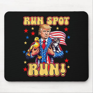 Lustiger Trump Run Harris Spot Run Hund Dete Wahl Mousepad
