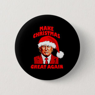 Lustiger Trump Santa Hut Macht Weihnachten wieder Button