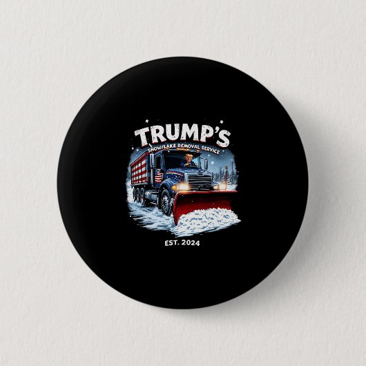 Lustiger Trump-Sieg-Schneeflocken-Entfernungsdiens Button (Vorderseite)