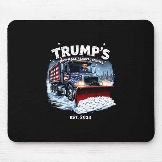 Lustiger Trump-Sieg-Schneeflocken-Entfernungsdiens Mousepad (Vorne)