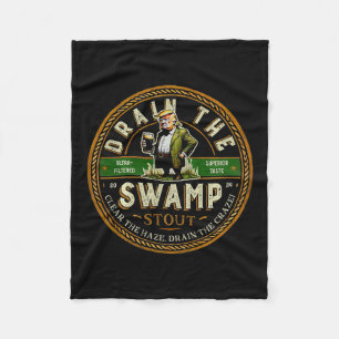 Lustiger Trump Sumpf trocken Stout Bier Wortspiel Fleecedecke
