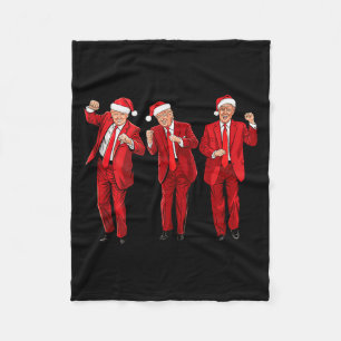 Lustiger Trump-Tanz Frohe Weihnachten Santa-Hüte T Fleecedecke