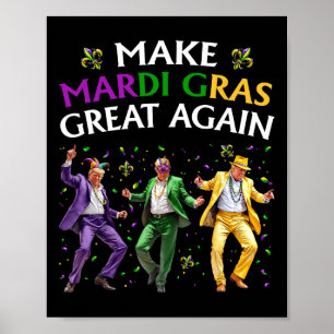 Lustiger Trump Tanz macht Mardi Gras wieder großar Poster