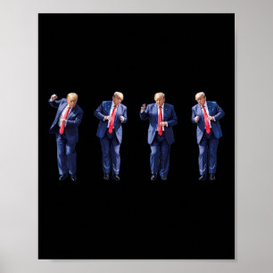 Lustiger Trump-Tanz. Tanzen wie ein Verbrecher. Wä Poster