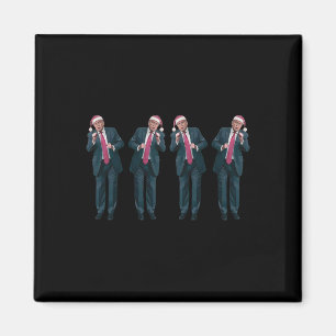 Lustiger Trump-Tanz-Weihnachtsmann-Christmas-Hässl Magnet