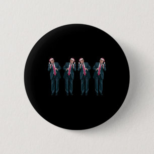 Lustiger Trump-Tanz-Weihnachtsmann-Weihnachten-Häs Button