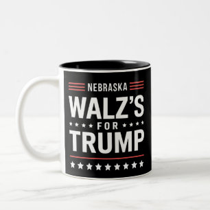 Lustiger Trump Vance Walz's Für Trump Nebraska Zweifarbige Tasse