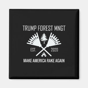 Lustiger Trump-Wald-Management-Rechen-Blätter-Faux Magnet