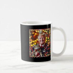 Lustiger Trump Weihnachtspullover für Katzenliebha Kaffeetasse