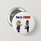 Lustiger Trumpf, der politischen Cartoon Obama Button (Vorne & Hinten)