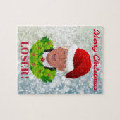 Lustiger Trumpf-"frohe Weihnacht-Verlierer " Puzzle (Horizontal)