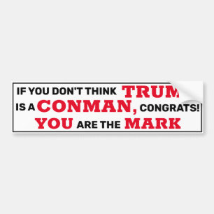 Lustiger Trumpf ist ein Betrüger, den Sie das Autoaufkleber