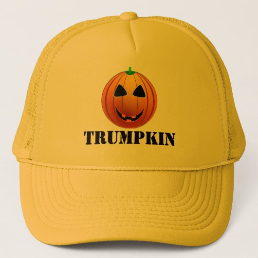Lustiger Trumpf Trumpkin Kürbis Halloween Truckerkappe (Vorderseite)