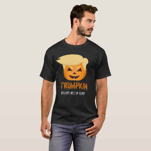 Lustiger Trumpkin T - Shirt Halloweens (Vorne ganz)