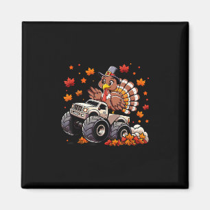 Lustiger Truthahn dankbarer Monstertruck Thanksgiv Magnet