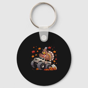 Lustiger Truthahn dankbarer Monstertruck Thanksgiv Schlüsselanhänger