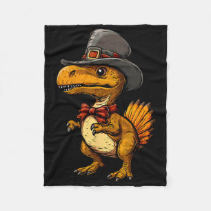 Lustiger Truthahn Dinosaurier Thanksgiving Süßer T Fleecedecke