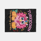 Lustiger Truthahn-Einhorn-Puter-Mädchen-Kind-Thank Fleecedecke (Vorderseite (Horizontal))