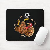 Lustiger Truthahn Fahrrad Kick Fußball Erntedankfe Mousepad (Mit Mouse)