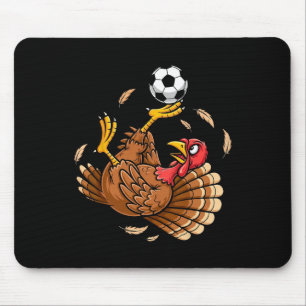 Lustiger Truthahn Fahrrad Kick Fußball Erntedankfe Mousepad