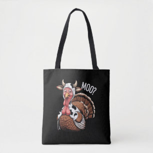 Lustiger Truthahn Moo Erntedankfest Tasche
