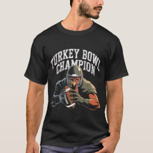 Lustiger Truthahn-Schalen-Champion-Erntedank-Fußba T-Shirt