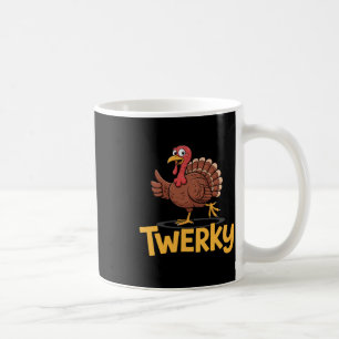 Lustiger Truthahn Tanz Thanksgiving Pun Kaffeetasse