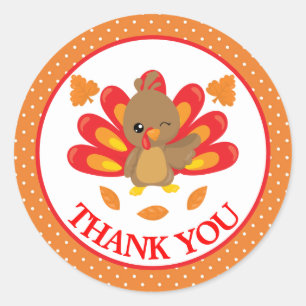 Lustiger Truthahn Thanksgiving Dankeschön Runder Aufkleber